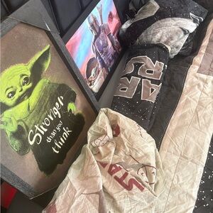 Star Wars Green and Black Kids Bedding Set